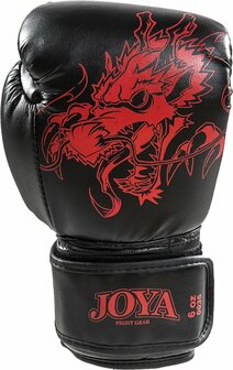 Joya Dragon Kickbokshandschoenen PU - Zwart - Rood 