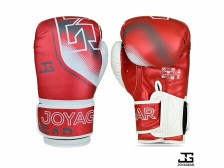 The Joyagear &quot;Evolution&quot; Kickbokshandschoenen - Rood-Wit