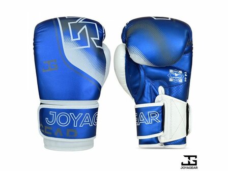 The Joyagear &quot;Evolution&quot; Kickbokshandschoenen - Blue-Wit