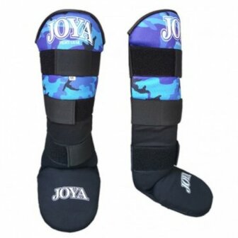 Joya Kickboks Scheenbeschermers &quot;Velcro Camo&quot; Blauw