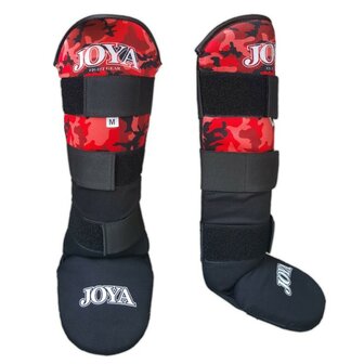 Joya Kickboks Scheenbeschermers &quot;Velcro Camo&quot; Rood