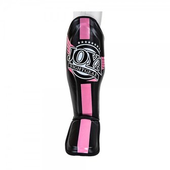 JOYA KICK-BOXING SHINGUARDS SKINTEX  &quot;JUNIOR&quot; PINK/BLACK