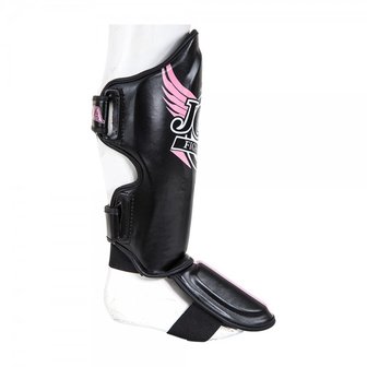 JOYA KICK-BOXING SHINGUARDS SKINTEX  &quot;JUNIOR&quot; PINK/BLACK